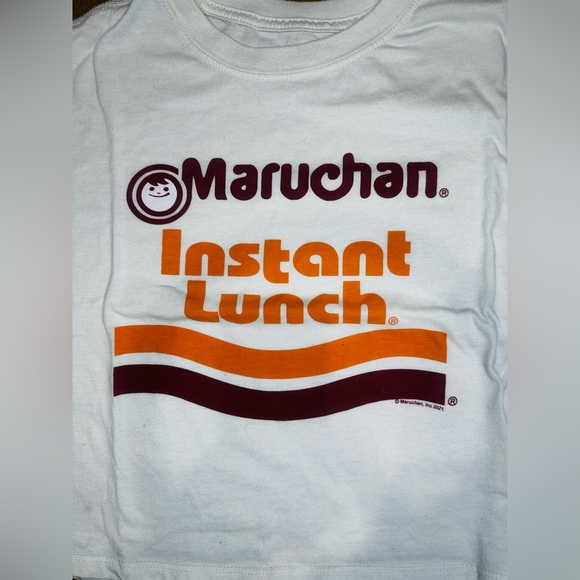 Maruchan Instant Lunch Graphic Crop Tee | Size M | Y2K Ramen Shirt - Picture 2 of 7